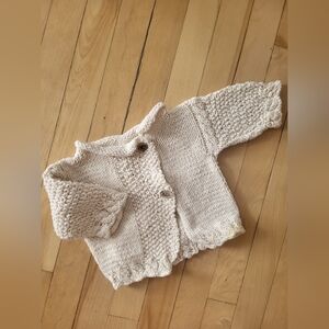 Vintage Handmade Knit Baby Sweater